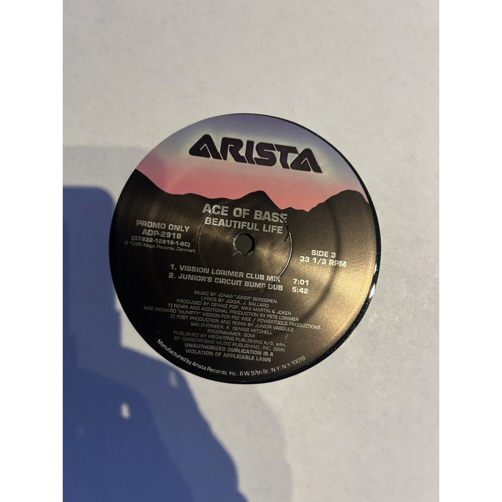 ACE OF BASE BEAUTIFUL LIFE  2X12" 1995 EURO HOUSE - Remixes - Vinyl - Unused!